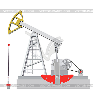 Oil pump jack. Oil industry equipment.  - vector image