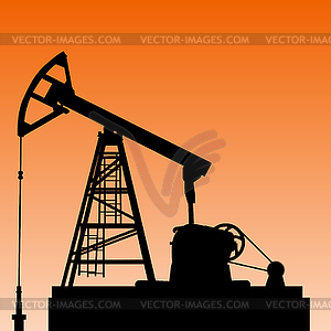 Oil pump jack. Oil industry equipment.  - vector image