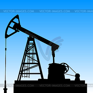 Oil pump jack. Oil industry equipment.  - vector clipart