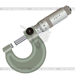 Micrometer isolated on a white background. Vector illus - stock vector clipart