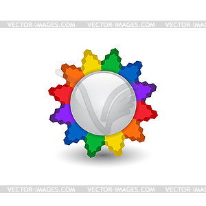 Радуга кнопки - векторный рисунок