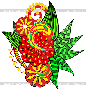 Ornate flower - vector clipart