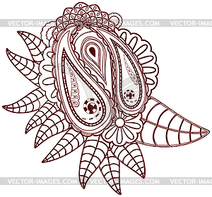 Ornate flower - vector clip art