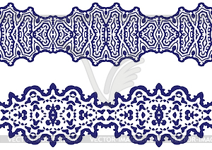 Linear floral ornament - vector clipart