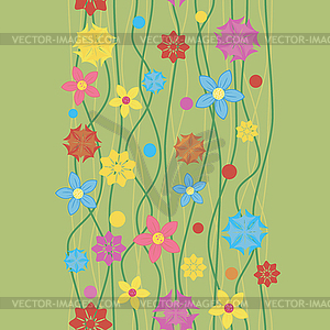 Seamless pattern flowers, EPS8 - graphics - vector image