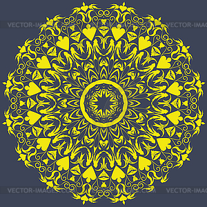 Circle floral ornament - vector EPS clipart