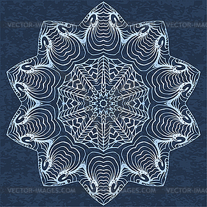 Circle floral ornament, - graphics - vector image