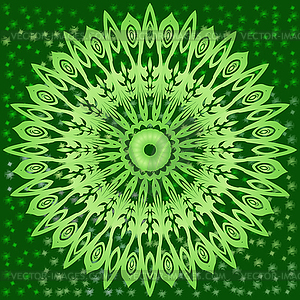 Circle floral ornament - vector clip art