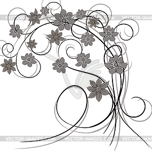 Ornament vintage floral design - vector image