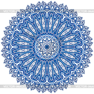 Circle floral ornament - vector image