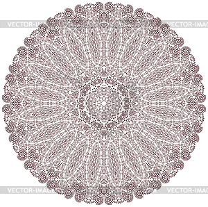 Circle floral ornament - vector clipart
