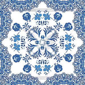 Ornament vintage floral design - vector clip art