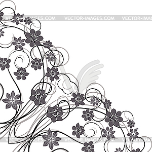 Ornament vintage floral design - vector clip art