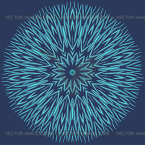 Круг цветочным орнаментом - векторизованное изображение