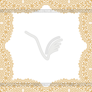 Frame ornament vintage floral design - vector clip art