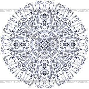 Circle floral ornament, - vector clipart