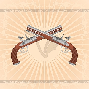 Antique guns - vector image