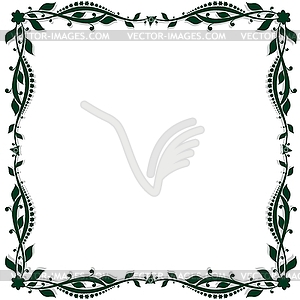 Abstract floral frame  - vector clip art