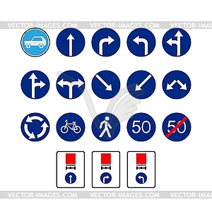 Mandatory signs - vector EPS clipart