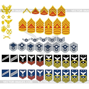 Patches of U.S. Army - vector EPS clipart