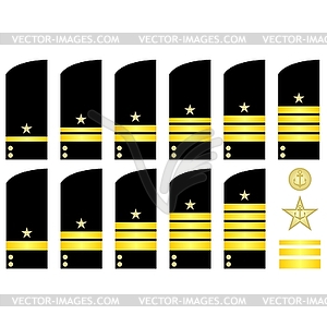 Shoulder patches employees of Russian Navy - vector clipart