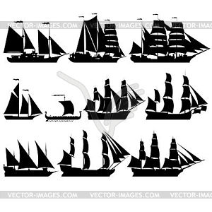 Sailing ships  - vector clipart