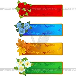 Decorative frame with flowers- - vector clipart