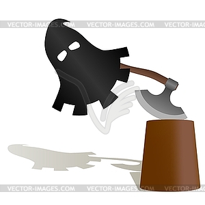 Mask and executioner`s ax - vector clip art