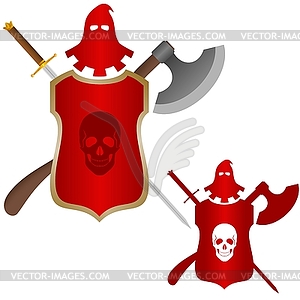 Medieval weapons executioner - vector image