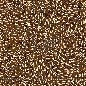 Background of spruce cones - vector image