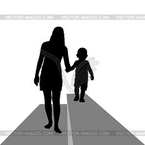 Mum with child - vector image