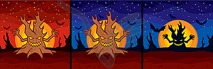 Halloween tree - royalty-free vector clipart