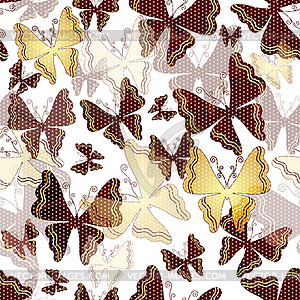 Seamless pattern with butterflies - vector image