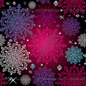 Seamless colorful christmas pattern - color vector clipart