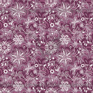 Seamless purple-white vintage pattern - stock vector clipart