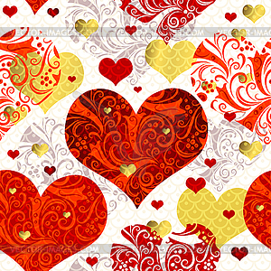 Vintage seamless valentine pattern - vector EPS clipart