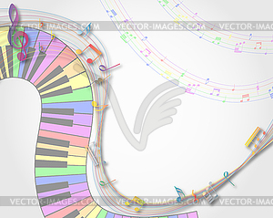 Музыкальные ноты - изображение в векторе