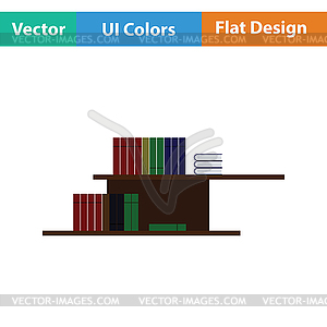 Wall bookshelf icon - royalty-free vector clipart