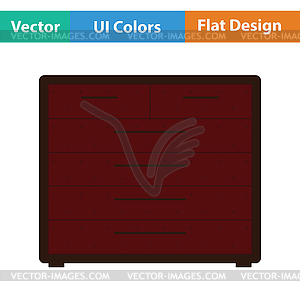 Chest of drawers icon - vector clipart