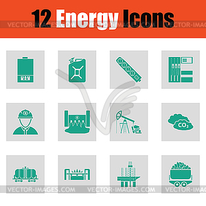 Energy icon set - vector image