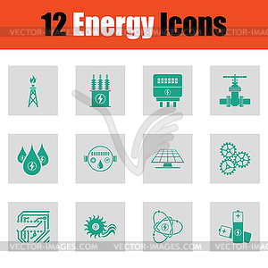 Energy icon set - vector clipart