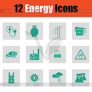 Energy icon set - vector image