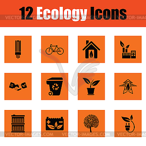 Ecology icon set - vector clipart