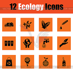 Ecology icon set - vector clip art