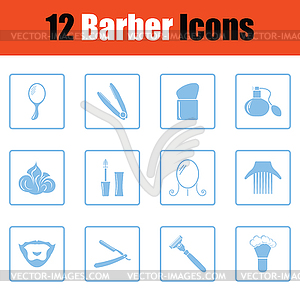 Barber icon set - royalty-free vector clipart