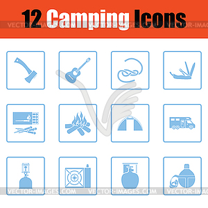 Camping icon set - vector clip art