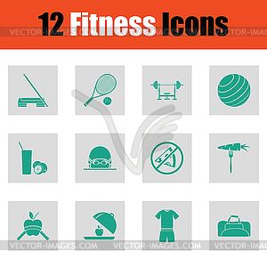 Fitness icon set - vector clip art