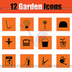 Set of gardening icons - vector clip art