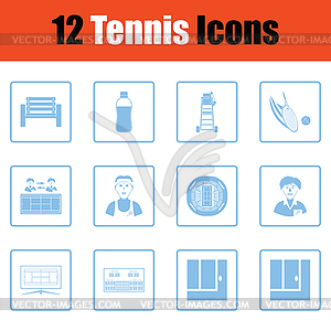 Tennis icon set - vector image