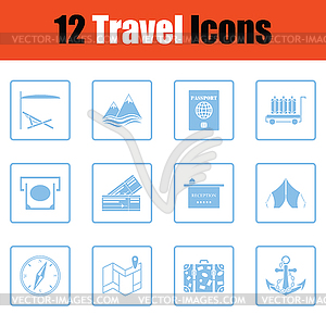 Travel icon set - vector image